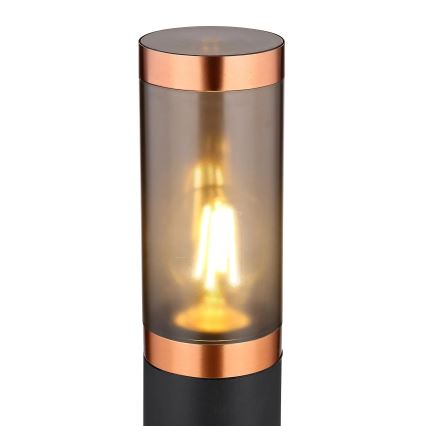 Globo - Vanjska lampa 1xE27/23W/230V IP44 80 cm crna/bakar