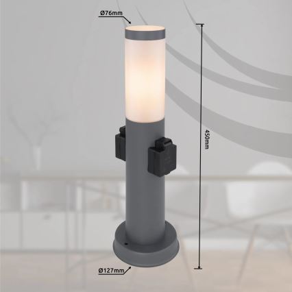 Globo 3158AK - Vanjska lampa s 2 utičnice BOSTON 1xE27/23W/230V IP44