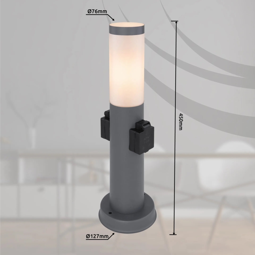 Globo 3158AK - Vanjska lampa s 2 utičnice BOSTON 1xE27/23W/230V IP44
