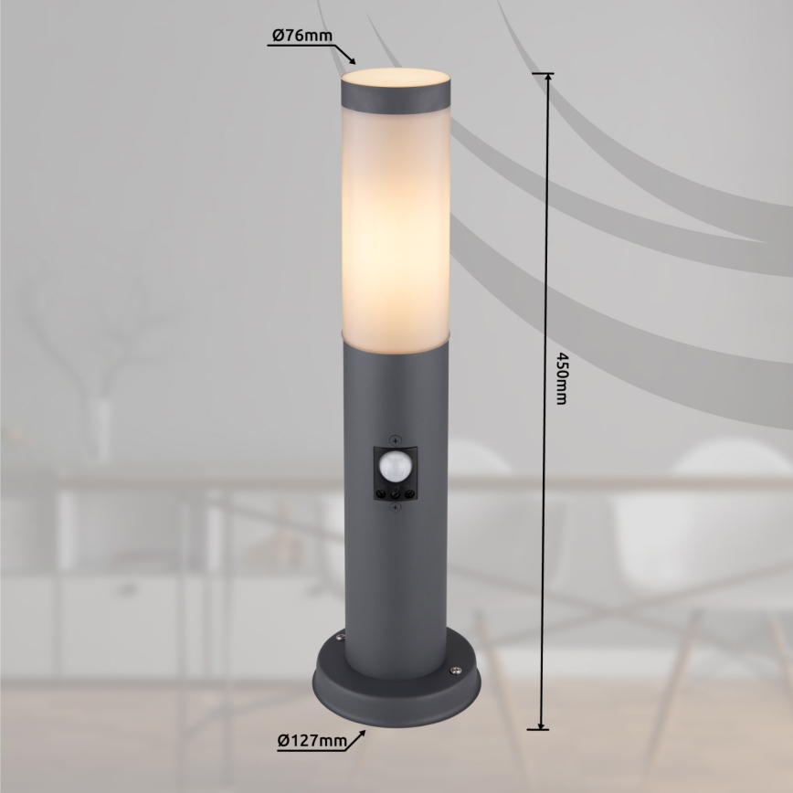 Globo - Vanjska svjetiljka sa senzorom 1xE27/15W/230V 45 cm IP44