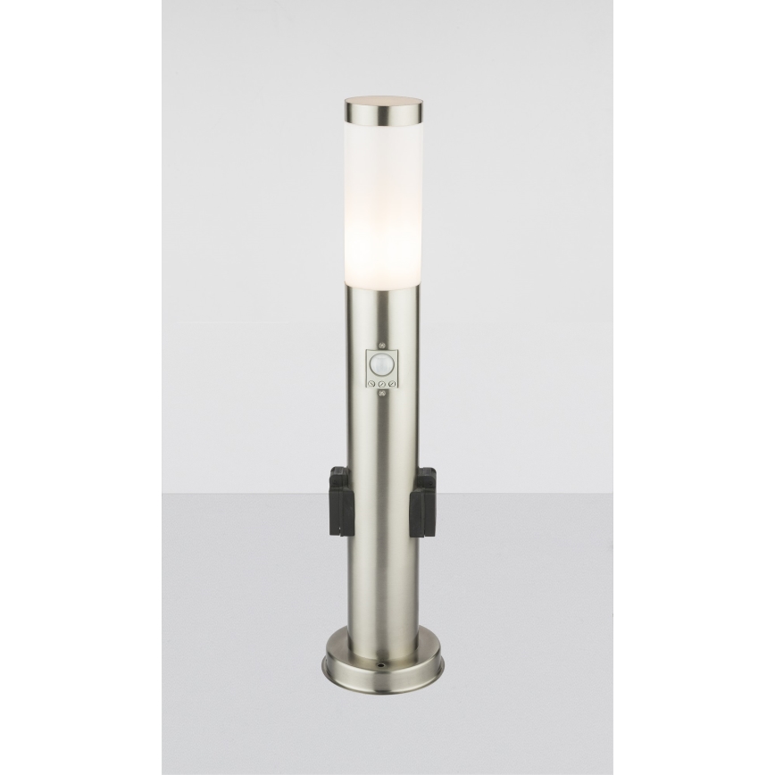 Globo - LED vanjska lampa sa senzorom i 2 utičnice LED/9W/230V 60 cm SCHUKO IP44