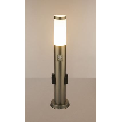 Globo - LED Vanjska lampa sa senzorom i 2 utičnice LED/9W/230V 60 cm IP44