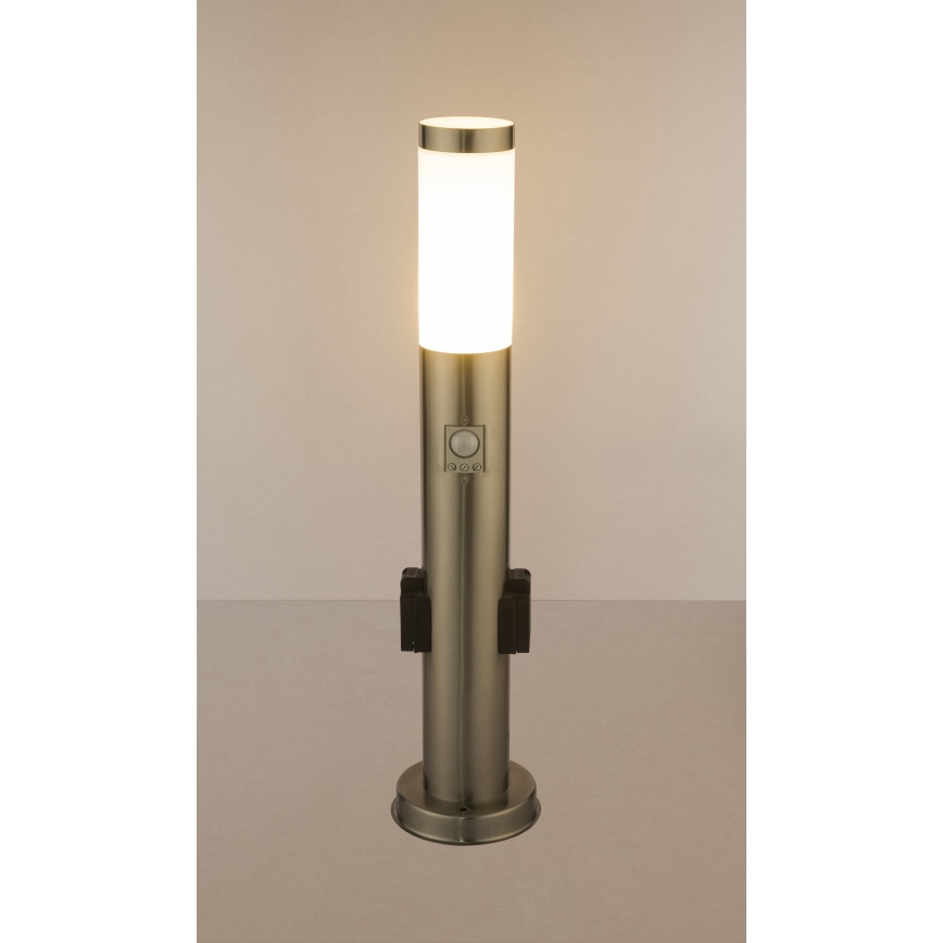 Globo - LED Vanjska lampa sa senzorom i 2 utičnice LED/9W/230V 60 cm IP44