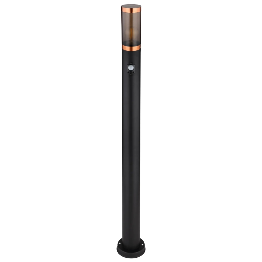 Globo - Vanjska lampa sa senzorom 1xE27/15W/230V IP44 110 cm crna/bakar