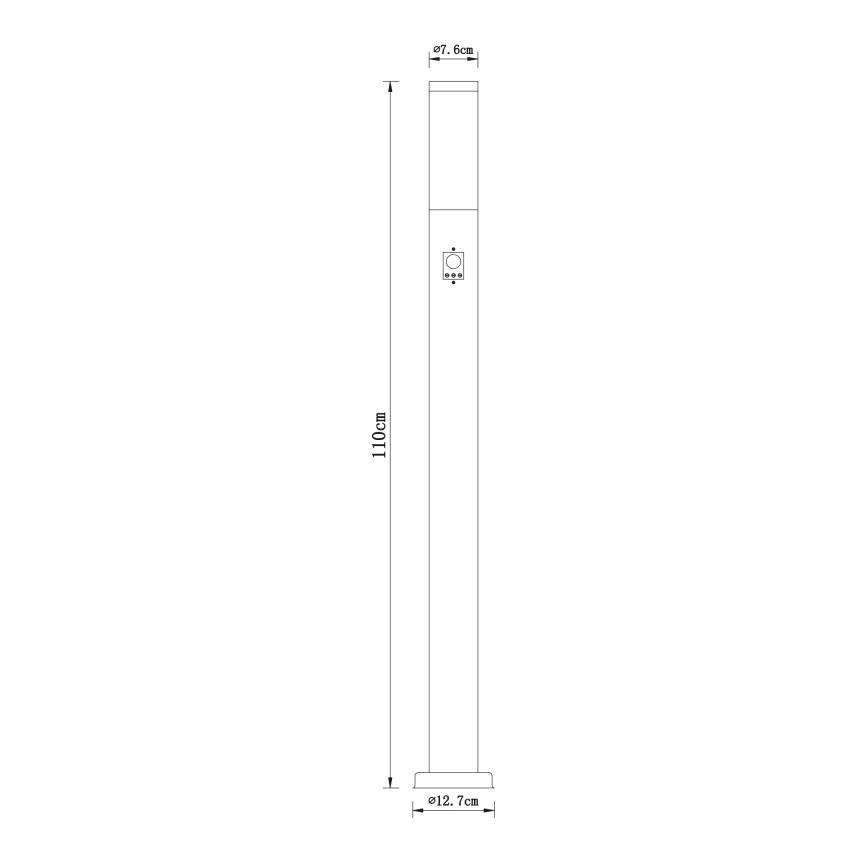 Globo - Vanjska lampa sa senzorom 1xE27/60W/230V 110 cm IP44