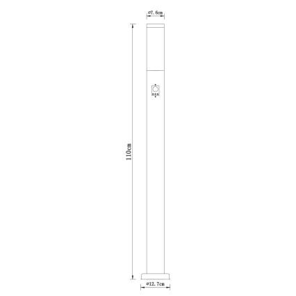 Globo - Vanjska lampa sa senzorom 1xE27/30W/230V IP44