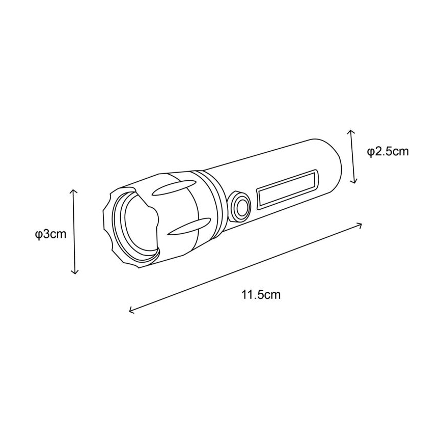 Globo - LED punjiva svjetiljka LED/3W/5V + COB/3W 5500K 1200 mAh