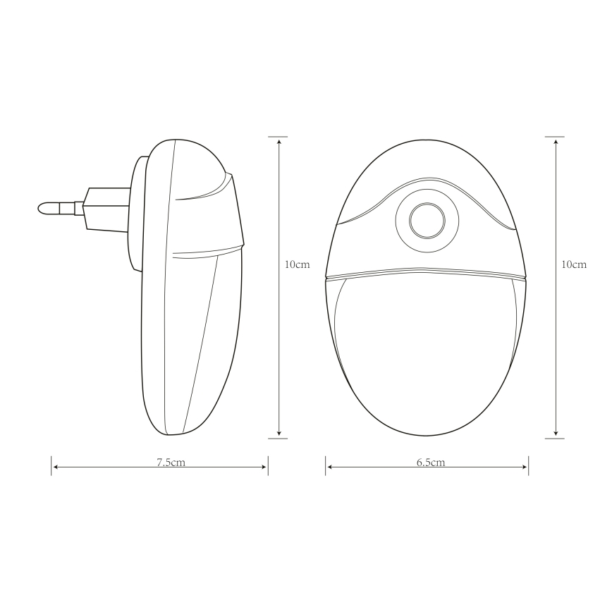 Globo - LED Orijentacijska svjetiljka sa senzorom za utičnicu 4xLED/0,6W/230V 6500K
