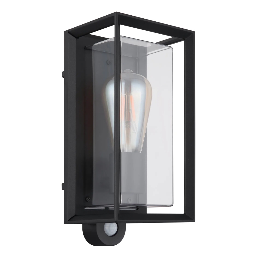 Globo - Vanjsko zidno svjetlo sa senzorom 1xE27/60W/230V IP44 crna