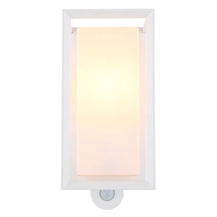 Globo - Vanjska zidna svjetiljka sa senzorom 1xE27/60W/230V IP44 bijela