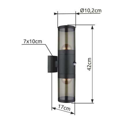 Globo - Vanjska zidna svjetiljka 2xE27/60W/230V IP44