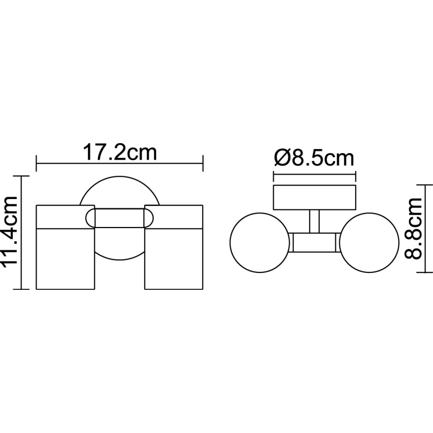 Globo 3207-2L - LED vanjska svjetiljka STYLE 2xGU10/5W/230V IP44