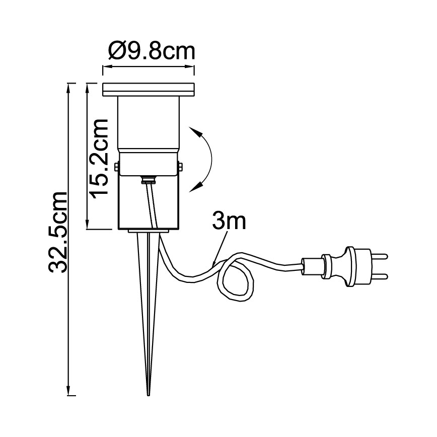 Globo - Vanjska lampa 1xGU10/35W/230V IP65