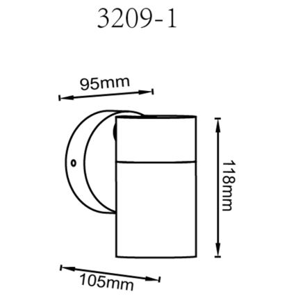 Globo - Zidna reflektorska svjetiljka 1xGU10/35W/230V