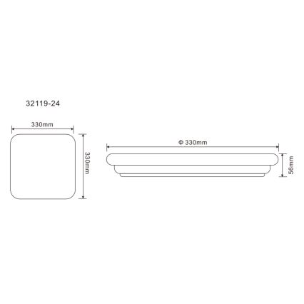 Globo - LED Vanjska stropna svjetiljka LED/24W/230V IP54