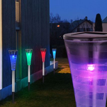 Globo 33079-5 - SET 5x Solarna lampa RGB-LED/0,06W/3,2V IP44