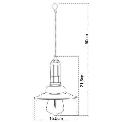 Globo - LED Solarni luster na lancu LED/0,06W/1,2V IP44