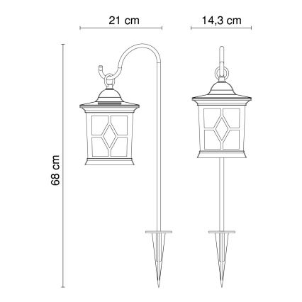Globo - LED Solarna svjetiljka LED/0,06W IP44 300 mAh
