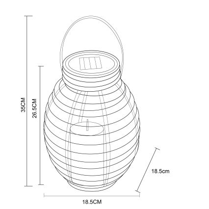 Globo - LED Solarna svjetiljka LED/0,06W/3,2V IP44 200 mAh ratan