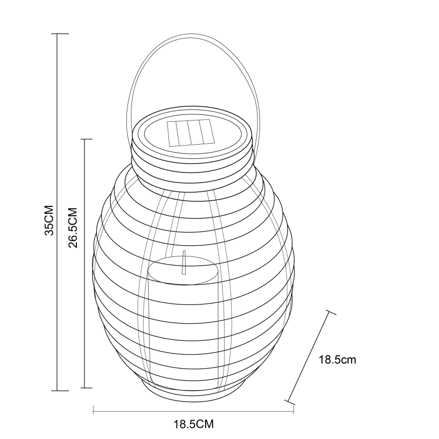 Globo - LED Solarna svjetiljka LED/0,06W/3,2V IP44 200 mAh ratan
