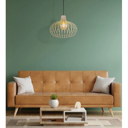 Globo - Luster na sajli 1xE27/40W/230V bež