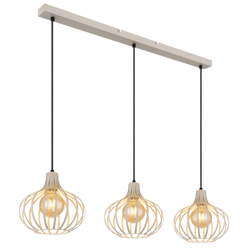 Globo - Luster na kabelu 3xE27/40W/230V bež