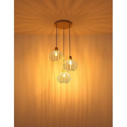 Globo - Luster na sajli 3xE27/40W/230V bež