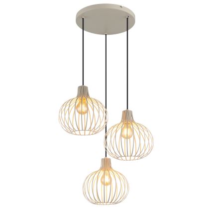 Globo - Luster na sajli 3xE27/40W/230V bež
