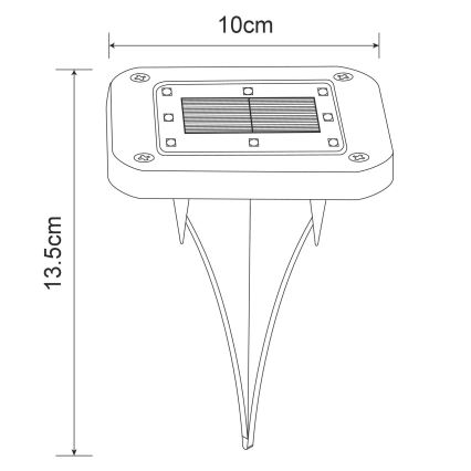 Globo - SET 2x LED Solarna svjetiljka LED/0,8W/1,2V IP44 300 mAh