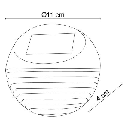 Globo - LED Solarna zidna svjetiljka 2xLED/0,06W/1,2V IP44