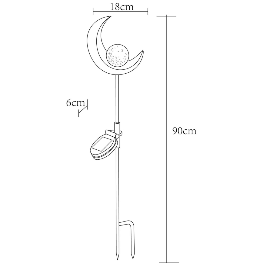 Globo - LED Solarna svjetiljka LED/0,02W/3V 600mAh IP44 brončana