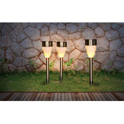 Globo - SET 3x Solarna lampa 3xLED/0,06W/1,2V IP44 200 mAh