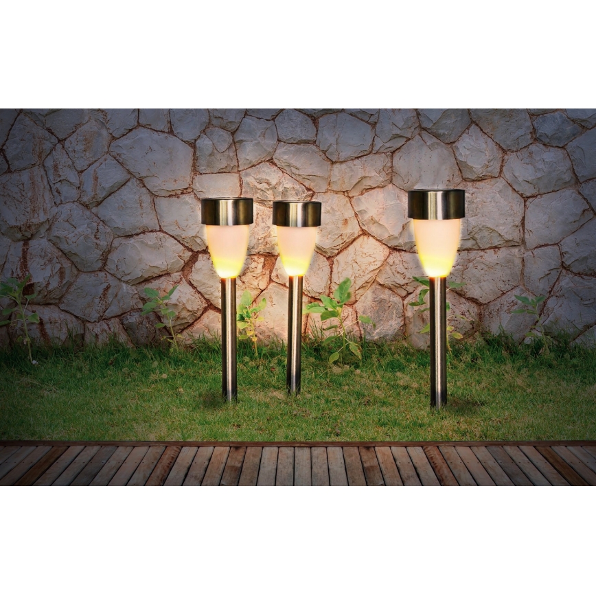 Globo - SET 3x Solarna lampa 3xLED/0,06W/1,2V IP44 200 mAh