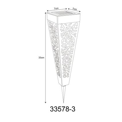 Globo - SET 3x LED Solarna lampa LED/0,1W/3V IP44