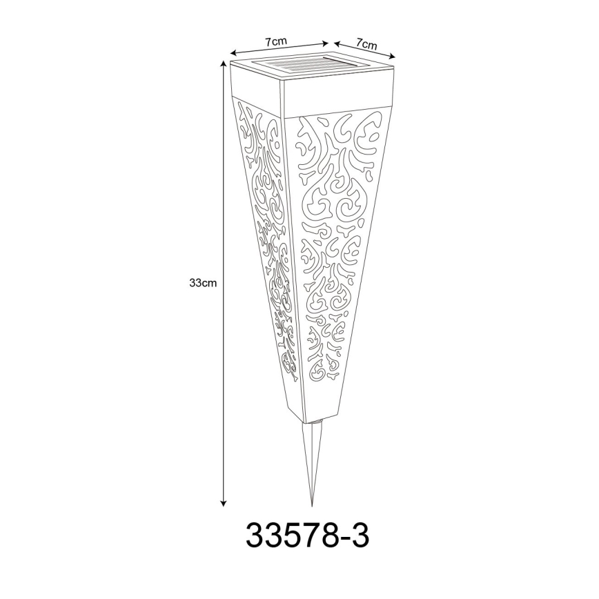 Globo - SET 3x LED Solarna lampa LED/0,1W/3V IP44