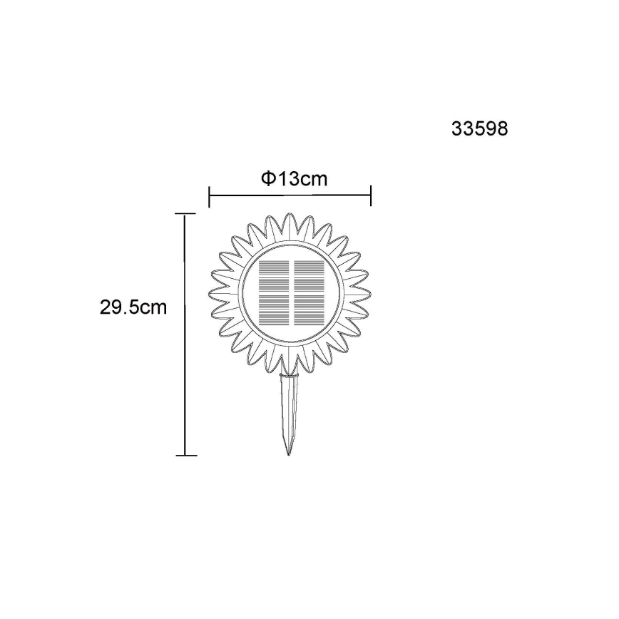 Globo - LED Solarna svjetiljka LED/0,06W/3V slunečnice IP44 800 mAh