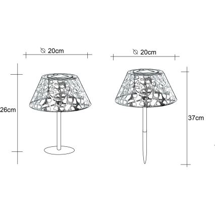 Globo - LED Solarna svjetiljka LED/0,06W/3V 3000K IP44 300 mAh