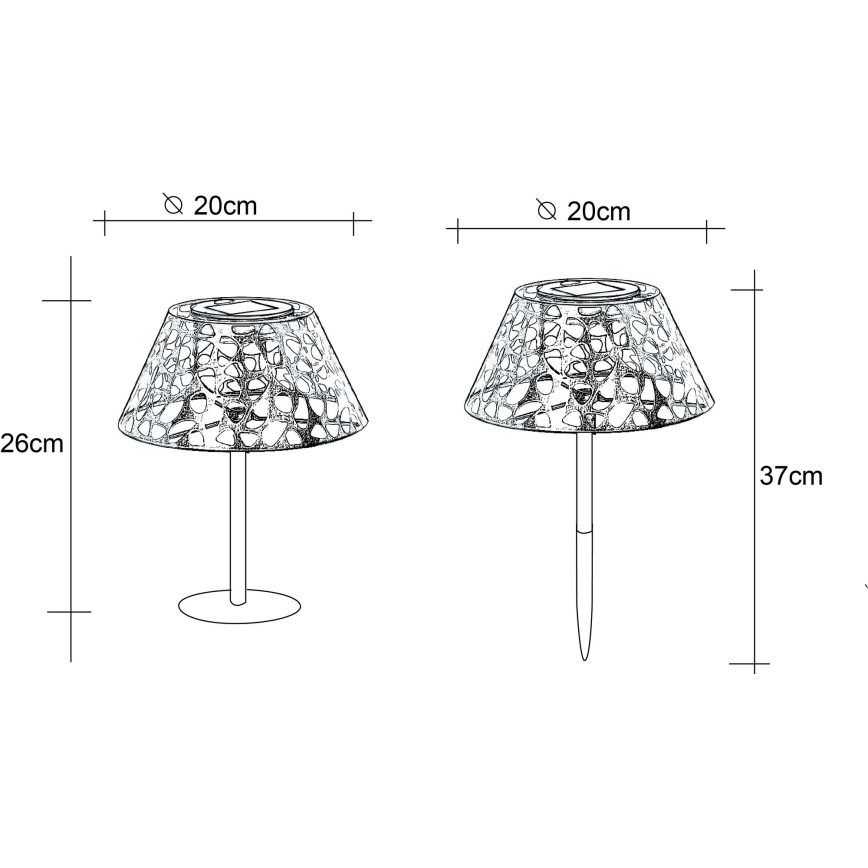 Globo - LED Solarna svjetiljka LED/0,06W/3V 3000K IP44 300 mAh