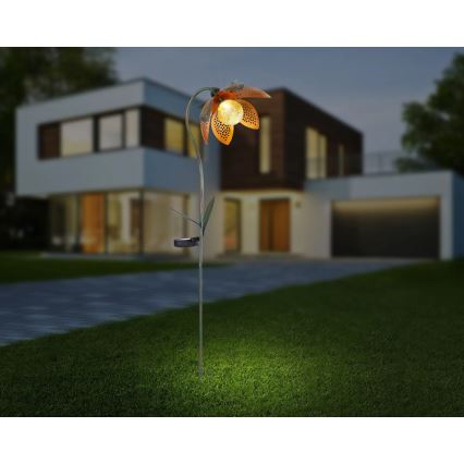 Globo - LED solarna svjetiljka LED/3,2V IP44 200 mAh cvijet