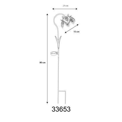 Globo - LED solarna svjetiljka LED/3,2V IP44 200 mAh cvijet