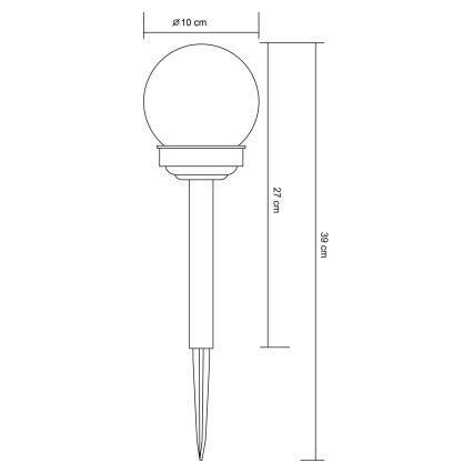 Globo 33699-12 - LED Solarna lampa LED/1,2V IP44