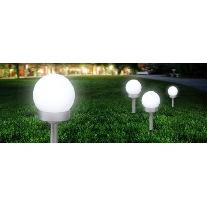 Globo - SET 3x LED Solarna svjetiljka LED/0,06W/3V 4000K pr. 10 cm IP44