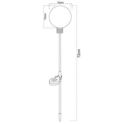 Globo - LED solarna svjetiljka LED/3,2V IP44 600 mAh