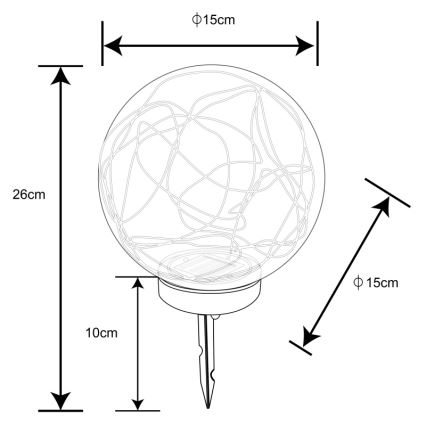 Globo - LED Solarna svjetiljka 20xLED/0,06W/1,2V pr. 15 cm IP44