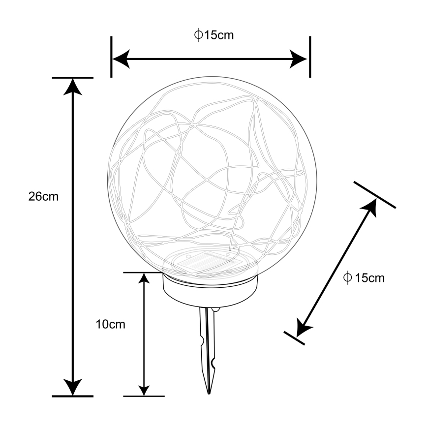 Globo - LED Solarna svjetiljka 20xLED/0,06W/1,2V pr. 15 cm IP44