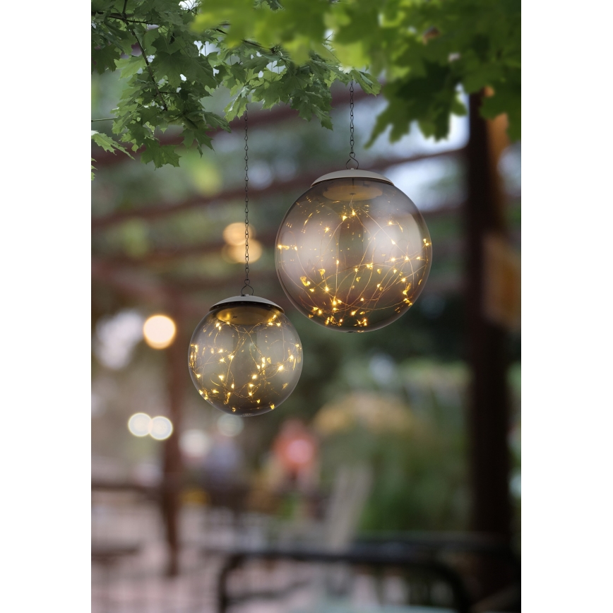 Globo - LED Solarni luster na lancu 20xLED/0,06W/1,2V pr. 15 cm IP44 600 mAh