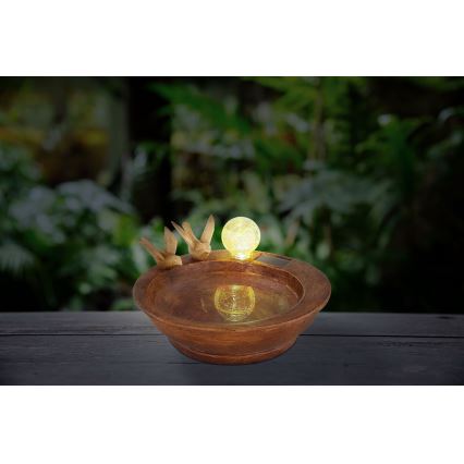 Globo - LED Solarna svjetiljka LED/0,06W/3V IP44 kupka za ptice