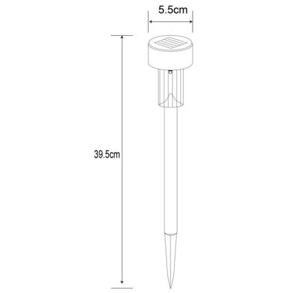 Globo - LED Solarna lampa LED/0,06W/1,2V IP44