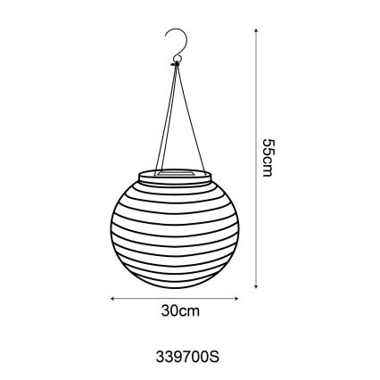 Globo - LED Viseća solarna svjetiljka LED/0,5W/3V IP44 300 mAh bež