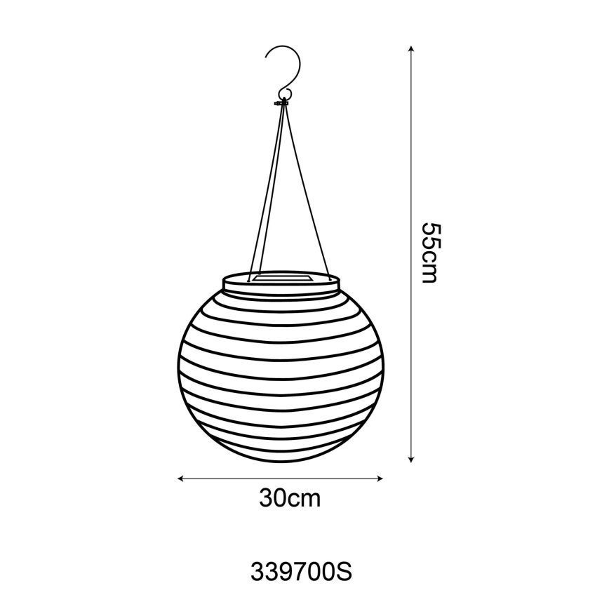 Globo - LED Viseća solarna svjetiljka LED/0,5W/3V IP44 300 mAh bež